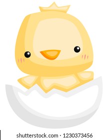 A vector of a cute and adorable chicken