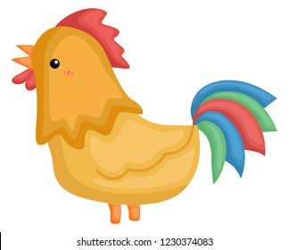 A vector of a cute and adorable chicken