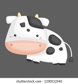 a vector of a cute and adorable cow a vector of a cute and adorable cow