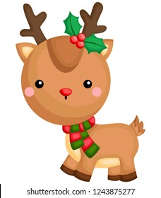 a vector of a cute and adorable deer
