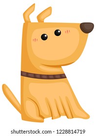 a vector of a cute and adorable dog