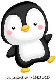 a vector of a cute and adorable penguin