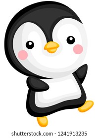 a vector of a cute and adorable penguin