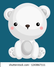 a vector of a cute and adorable polar bear
