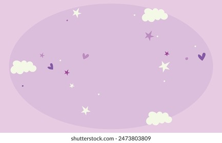 Vector Cute aesthetic abstract background banner.