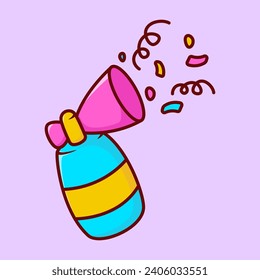 Vector cute Air Horn illustration cartoon doodle flat colorful line art vector design isolated object icon