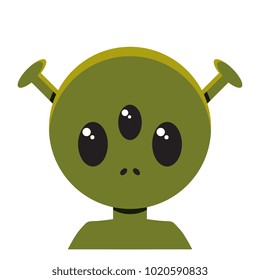 Vector cute alien colorful isolated