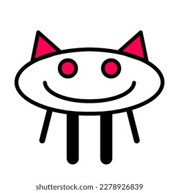 vector or cute alien illustration image