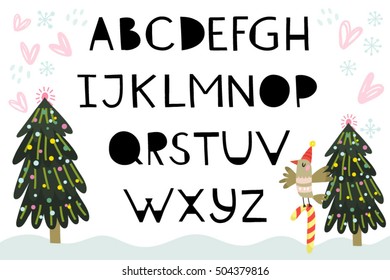 Vector cute alphabet