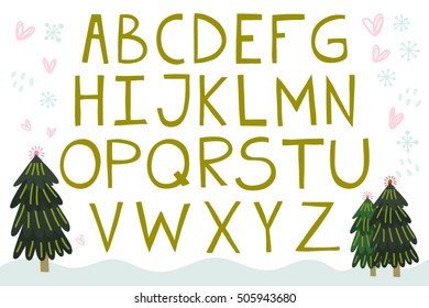 Vector cute alphabet
