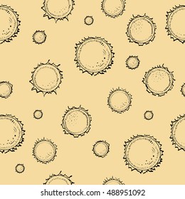 Vector of cute amoeba. Abstract pattern flowers. Vector background. Seamless pattern of abstract flowers.