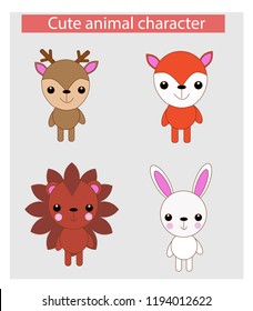 Vector of  cute animal character