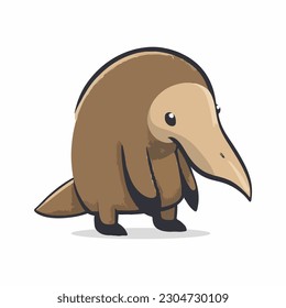 vector cute anteater cartoon style