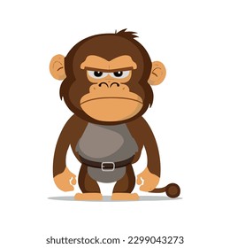 vector cute ape cartoon style