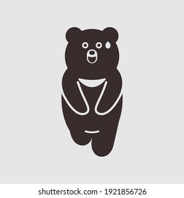 vector cute Asian bear mascot character for social media chat stickers