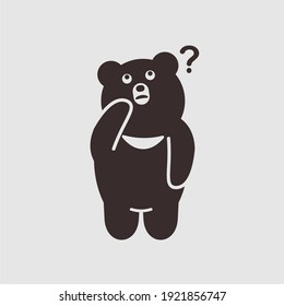 vector cute Asian bear mascot character for social media chat stickers