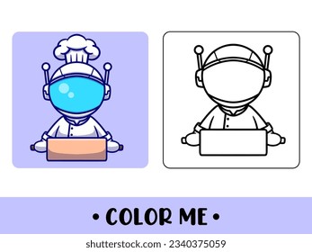 Vector cute astronaut for childrens coloring page vector icon illustration