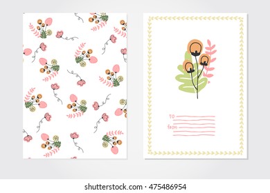 Vector Cute Autumn Card And Invitation. With Hand Drawn Lettering And Flower. The Trend for banners, labels, signs, prints, posters, web and phone case.