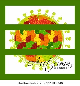 Vector cute autumn design with illustration