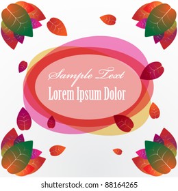 Vector cute autumn leaves illustration