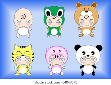 vector Cute Baby Animal