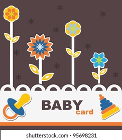 Vector cute baby card