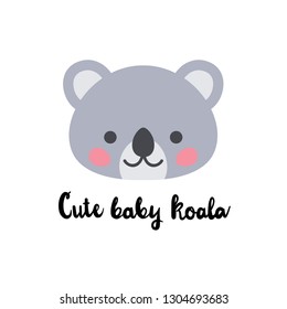 Vector cute baby koala. Image of a koala in a flat style.