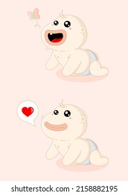 mascota infantil vectorial lindo con diferente pose