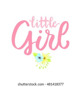 Vector cute baby Shower invitation with lettering for boy. Baby Shower Invitation Template