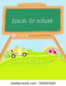 Vector cute back to school illustration
