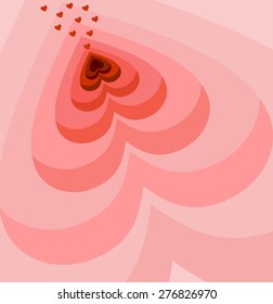 vector cute background with hearts gentle colors