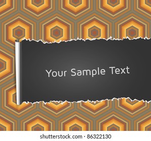 vector cute background with ripped paper