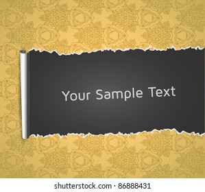 vector cute background with ripped paper