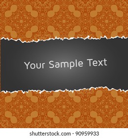 vector cute background with ripped paper
