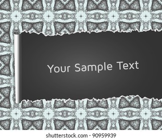 vector cute background with ripped paper