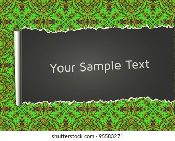 vector cute background with ripped paper