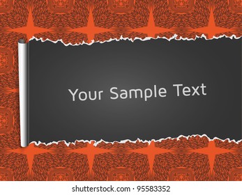 vector cute background with ripped paper