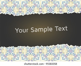 vector cute background with ripped paper