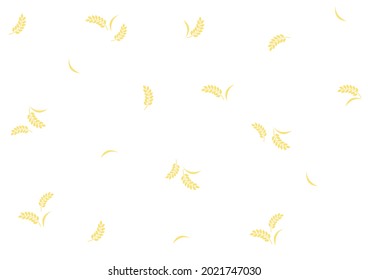 Vector cute background, yellow rice pattern.