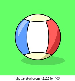 vector of a cute ball. made with outlines. suitable for education and children's books.