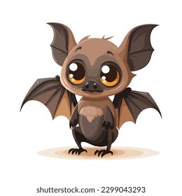 vector cute bat cartoon style