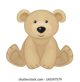 Vector of cute bear isolated. 