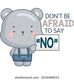 a vector of a cute bear with some motivational quotes