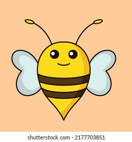 Vector cute bee animal premium illustration