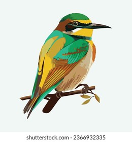 estilo de dibujos animados de aves portadoras de abejas lindas vectoriales