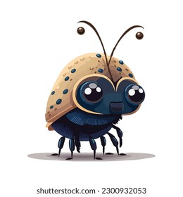 vector cute Beetle cartoon style