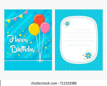 Vector Cute Birthday Card