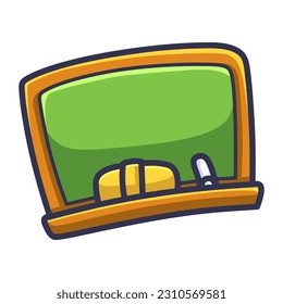 Vector cute blackboard, tools for everyday life