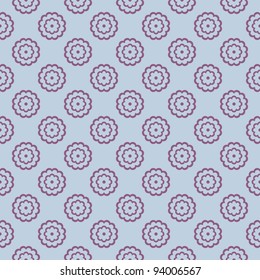 Vector cute blooming flowers seamless pattern