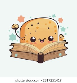 estilo de caricatura de libros lindos vectoriales
